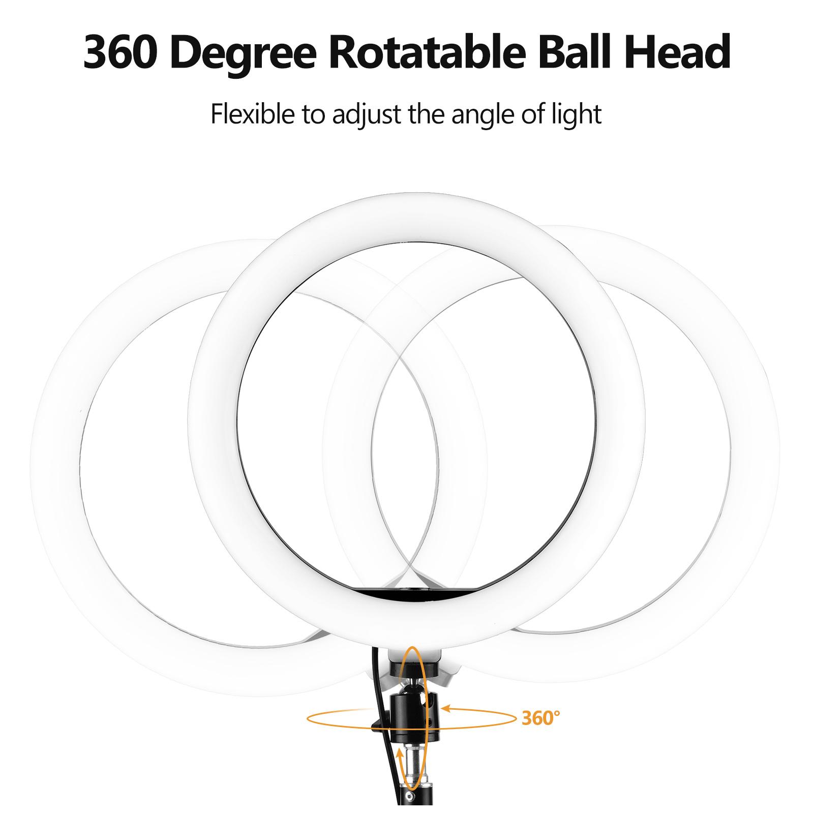 Bộ đèn chụp ảnh 10 inch LED Ring Light Bộ đèn chụp ảnh Bi-color 3000-6000K Có thể điều chỉnh độ sáng vô cấp với giá đỡ điện thoại chân máy từ xa