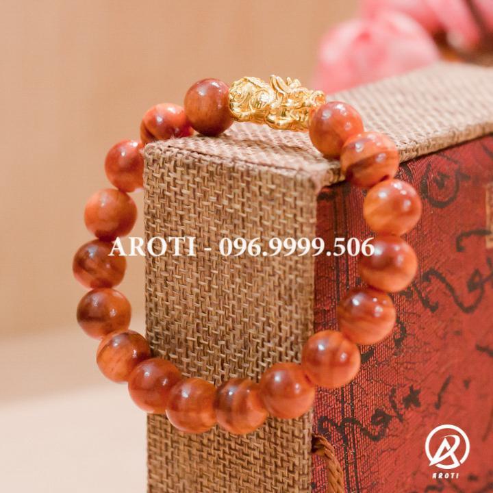 Vòng phong thủy - Vòng phong thủy nam nữ gỗ huyết long tỳ hưu tài lộc 10 mm V149-10 -SP 1