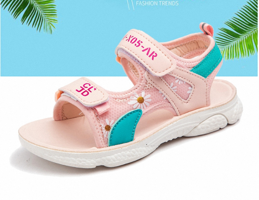 Dép Sandal hoa cúc bé gái , sandal đi học bé gái SD117