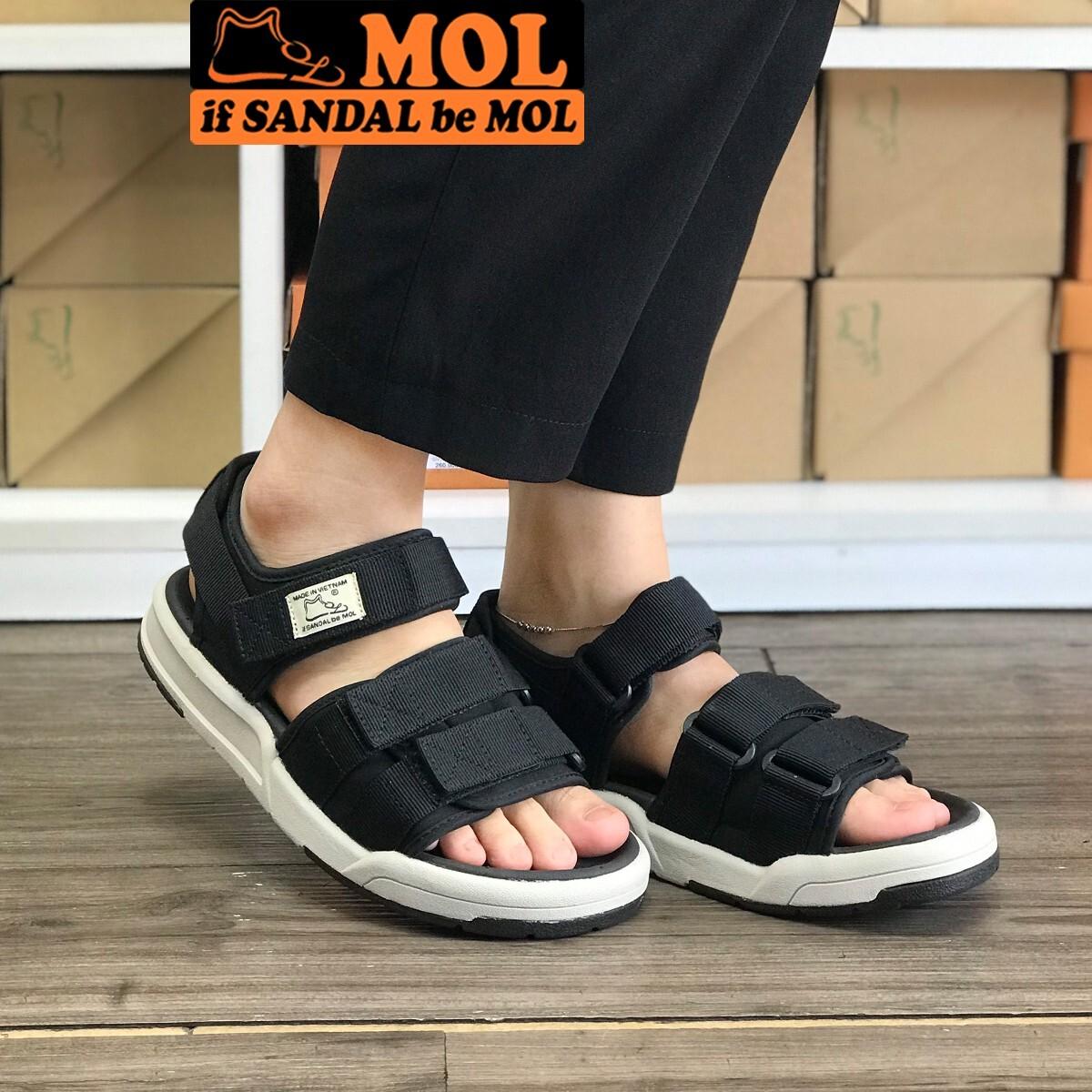 Sandal couple nam nữ quai dù cao cấp hiệu MOL MS1804B2