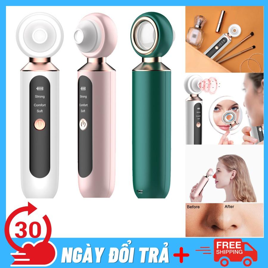 Máy Hút Mụn Đầu Đen Cứng Đầu Kết Hợp Soi Da ROMANDA, 3 Cường Độ và Đa chế độ, Có Đèn Led Và Kính Lúp, Công Nghệ Châu Âu.