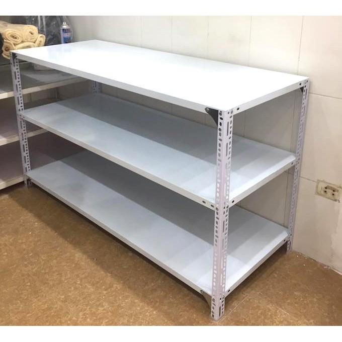 Kệ sắt v lỗ để đồ Màu Trắng 3 tầng Cao 1m x Rộng 0,3m x Dài