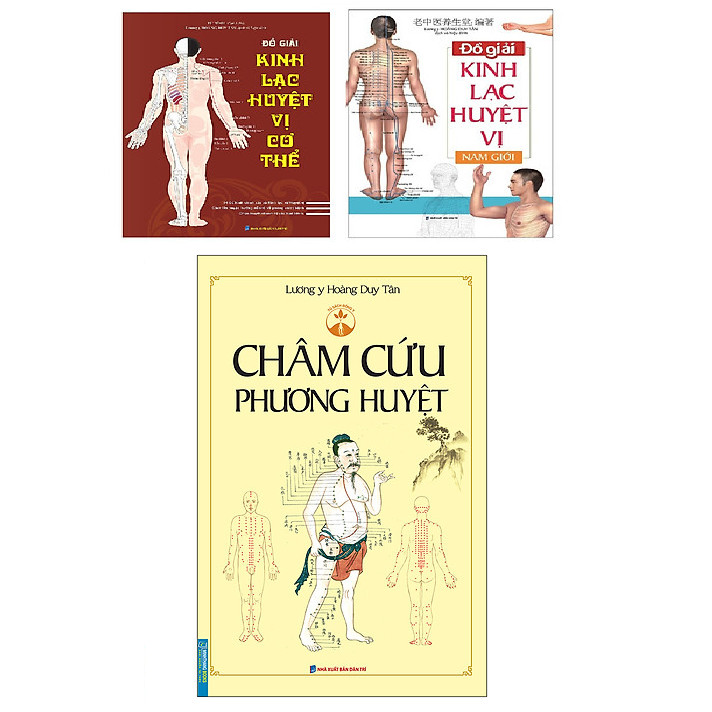 Sách Combo Đồ Giải Kinh Lạc Huyệt Vị Cơ Thể / Đồ giải Kinh Lạc Huyệt Vị Nam giới/Châm Cứu Phương Huyệt