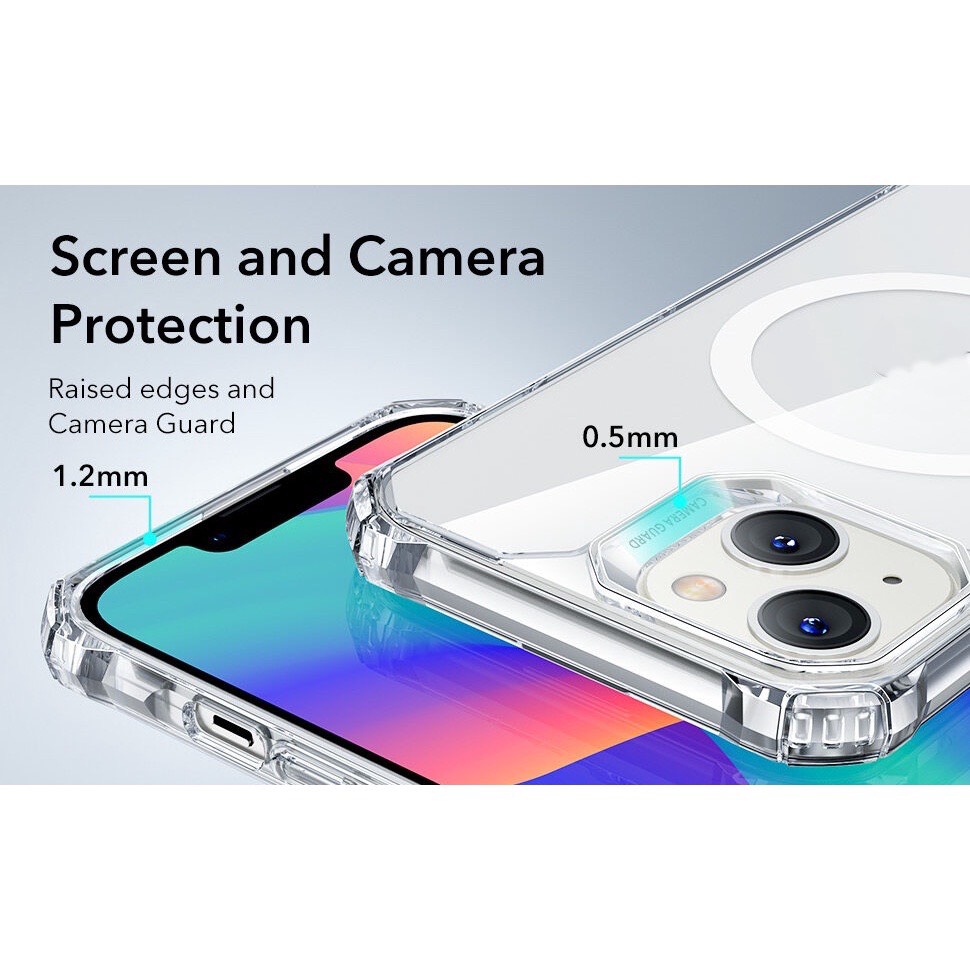 Ốp Lưng ESR Air Armor Clear with HaloLock Dành Cho iPhone 14 PRO MAX / 14 PRO / 14 PLUS / 14 - HÀNG CHÍNH HÃNG