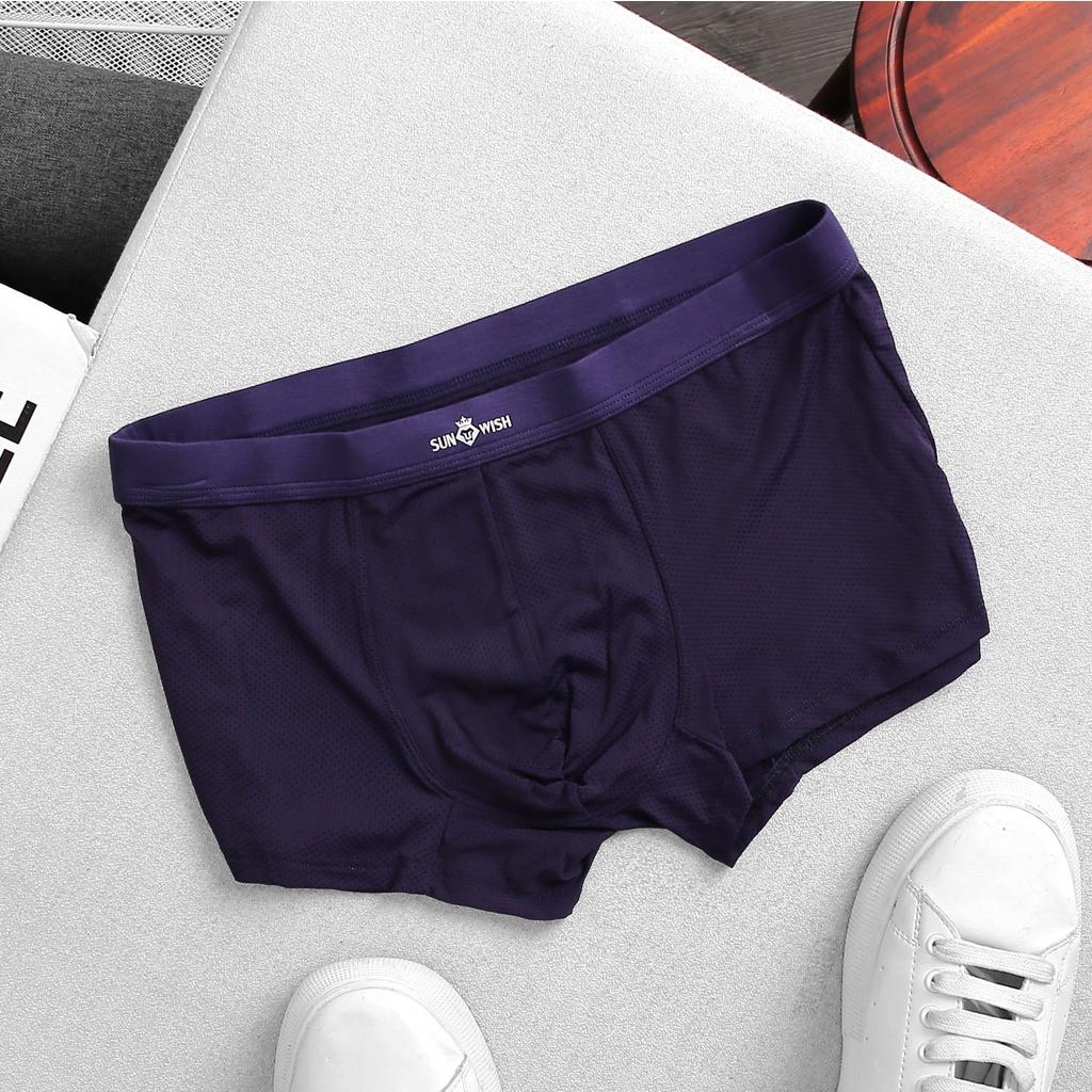 Quần lót nam sịp đùi cao cấp boxer thun lạnh thông hơi bigsize sexy combo 3 chiếc xuất nhật sunwish