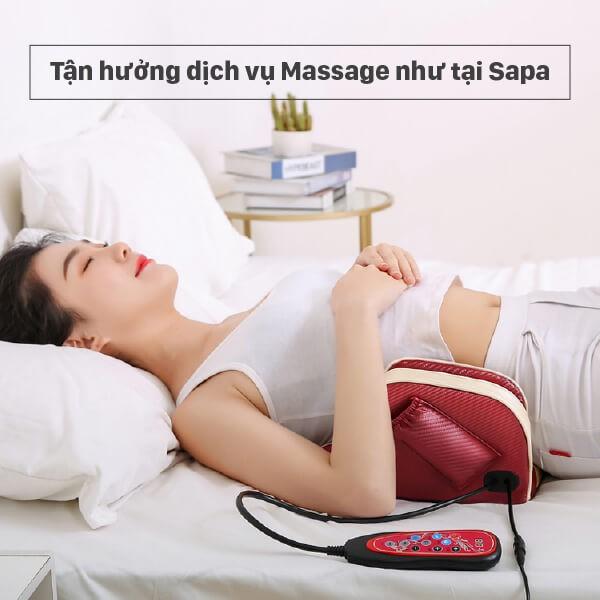 Máy Massage Thắt Lưng, Máy Mát Xa Thắt Lưng Đa Năng - Giảm Đau Mỏi Vùng Thắt Lưng, 9 Chế Độ Rung Thư Giãn, Chườm Nóng