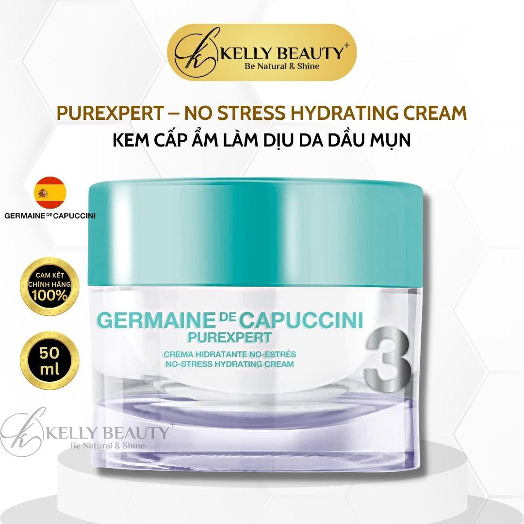 Kem Cấp Ẩm Làm Dịu Da Dầu Mụn Germaine PUREXPERT No-Stress Hydrating Cream | Kelly Beauty