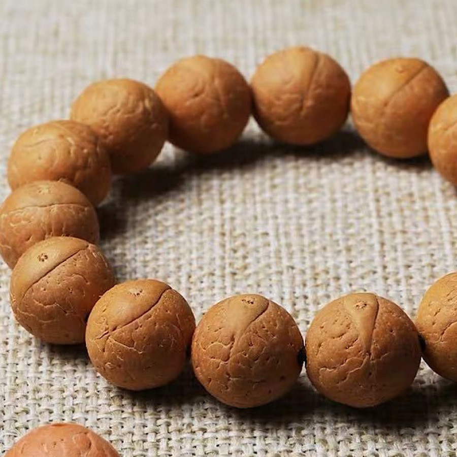 VÒNG TAY BỒ ĐỀ MẮT PHẬT TỰ NHIÊN NEPAL 14ly VÀ ĐÁ DẠ QUANG LỤC TỰ OM MANI