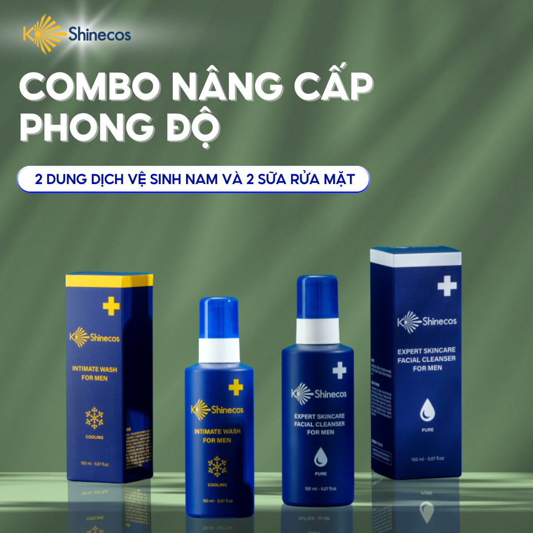 [COMBO] 2 Dung Dịch Vệ Sinh 2 Gel Rửa Mặt - Nâng Cấp Phong Độ Kshinecos