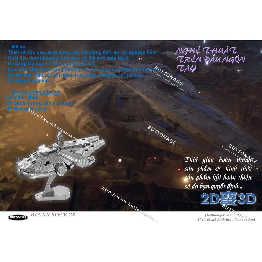Mô Hình Lắp Ráp 3d Phi Thuyền Millennium Falcon YT-1300