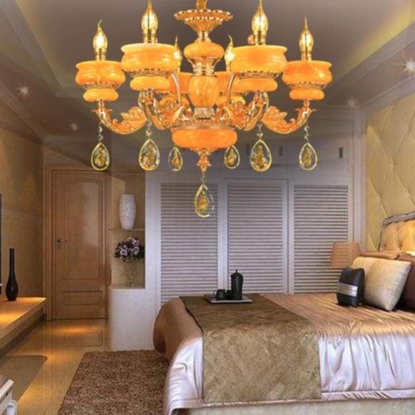 Đèn chùm KOIRE kiểu dáng sang trọng trang trí nhà cửa cao cấp loại 6 tay - kèm bóng LED chuyên dụng.