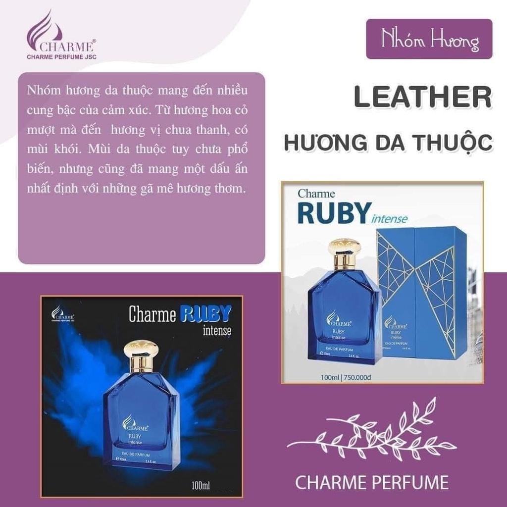 Nước Hoa Nam CHARME RUBY INTENSE Mùi Hương Ấm Áp Gây Nghiện Với Người Xung Quanh 100ml