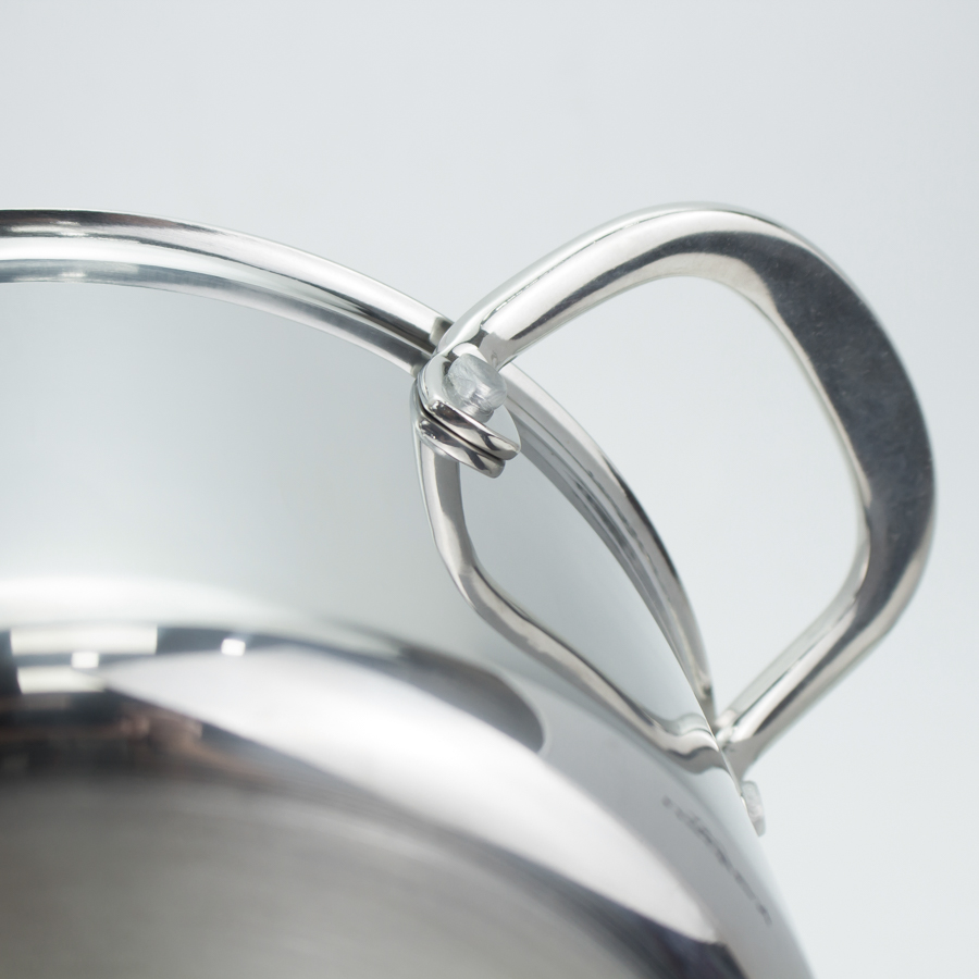 Nồi luộc gà Inox 3 lớp liền khối Kalpen Kazler đường kính 30cm dung tích 14L, đáy từ vung kính, chuẩn Đức - Hàng chính hãng