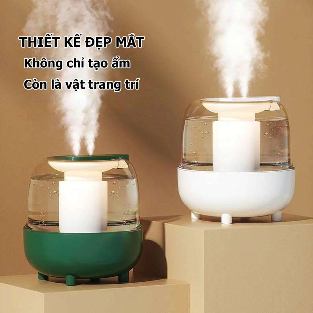 Máy Phun Sương Tạo Ẩm K16 3.5L Có Đèn UV Khử Khuẩn, Đèn Ngủ LED Hiển Thị Độ Ẩm, Máy Tạo Ẩm Không Khí Mini - HÀNG CHÍNH HÃNG MINIIN
