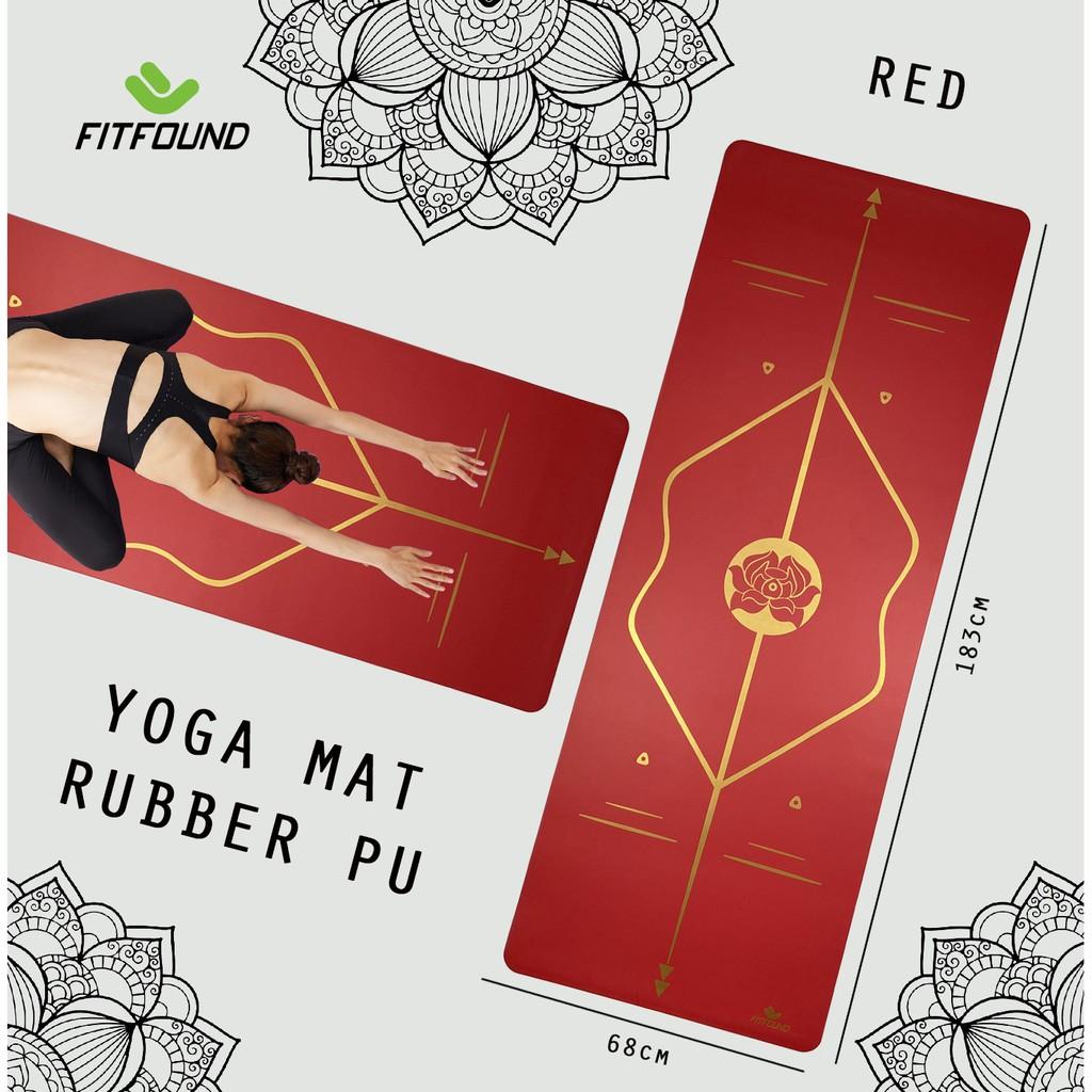 Thảm tập gym yoga cao su Pu định tuyến bản mỏng du lịch 1.5 mm chống trơn trượt