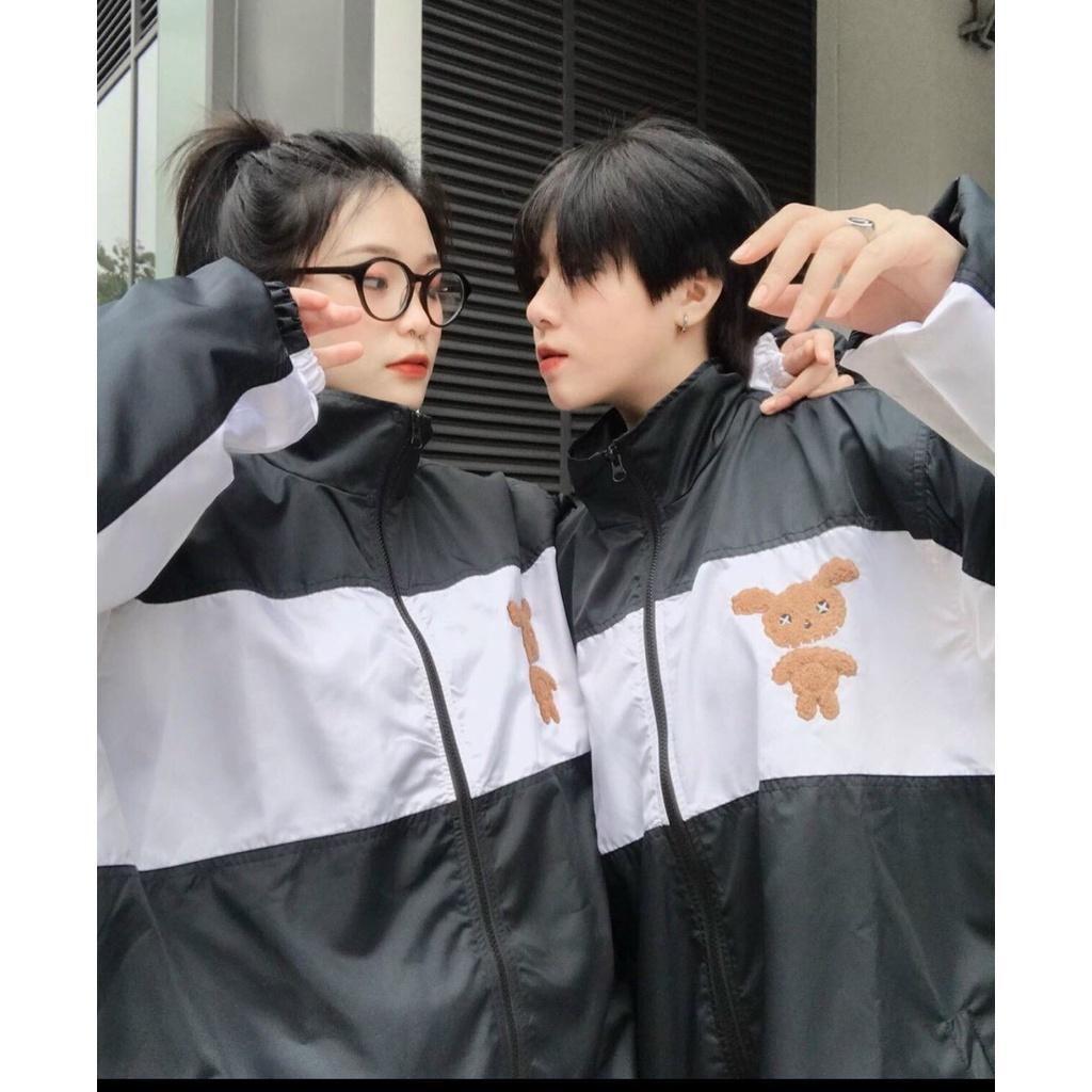 Áo khoác dù unisex form rộng nam nữ IN GẤU, áo khoác cặp,áo khoác gió hàng hiệu Việt Nam cao cấp, chống gió lạnh, giữ ấm cơ thể