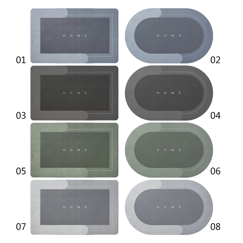 Thảm lót cửa chùi chân mềm mại thấm hút tốt, chống trượt SILICON