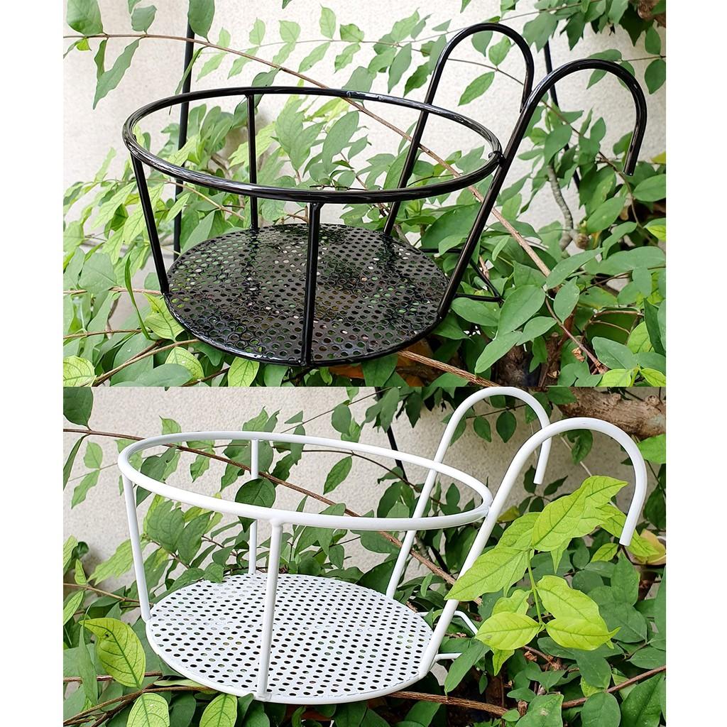 05 móc tròn treo hoa bằng sắt đặc sơn tĩnh điện có lưới đỡ chậu 22cm-Đồ Gia Dụng Tại HCM