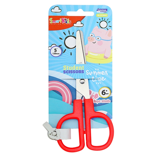 Bộ 2 Kéo Học Sinh Smart Kids SK-SC0007 - Màu Đỏ