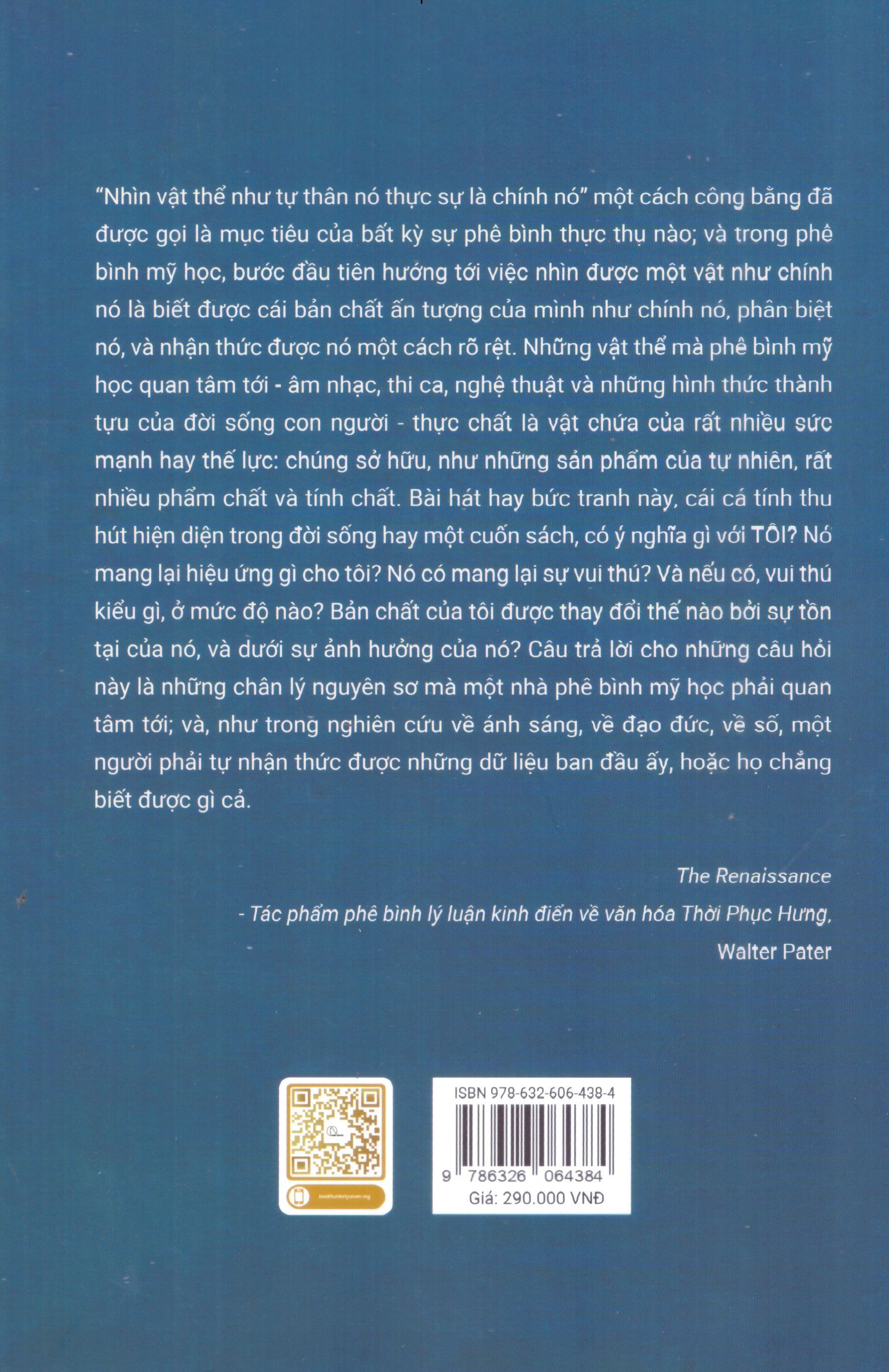 Walter Pater - Tác phẩm phê bình lý luận kinh điển về văn hóa thời Phục hưng (The Renaissance)