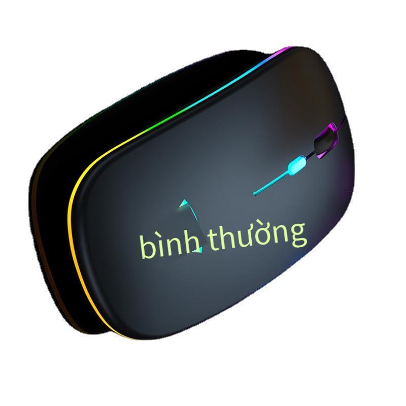 Thuận Lợi Nhất Phantom Wolf Chuột Không Dây Siêu Mỏng 2.4G Dạ Quang Tắt Tiếng Nút Im Lặng Sạc Máy Tính Đa Năng