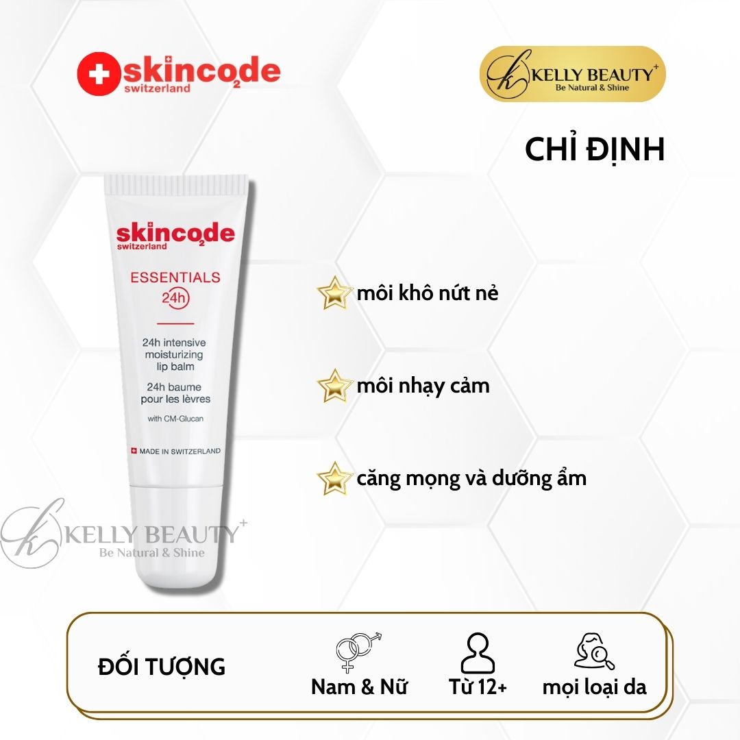Son Dưỡng Môi Skincode Essentials 24h Intensive Moisturizing Lip Balm | Kelly Beauty