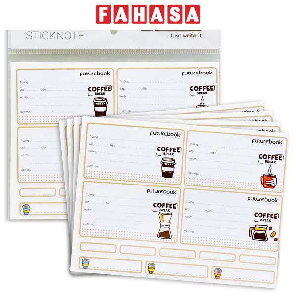 Bộ 20 Nhãn Vở + 40 Sticker Coffee Time - Futurebook N149