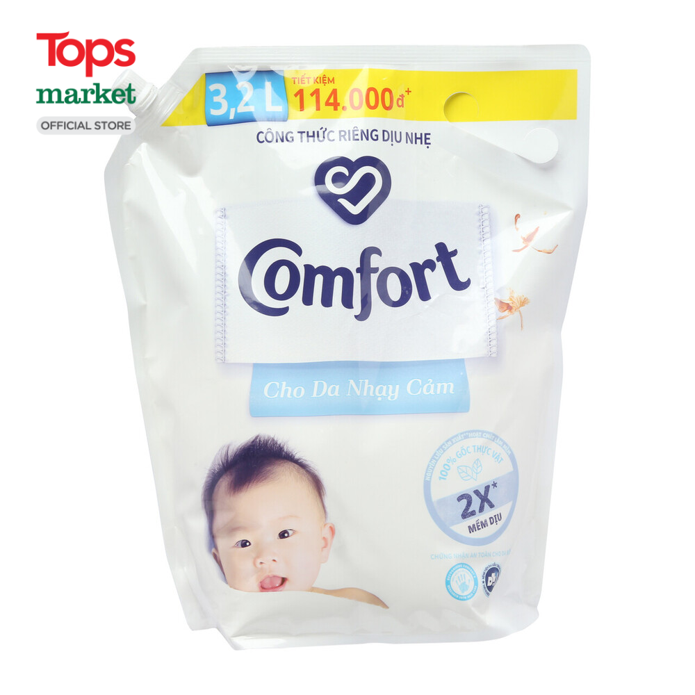 Nước Xả Vải Comfort Cho Da Nhạy Cảm Túi 3.2L