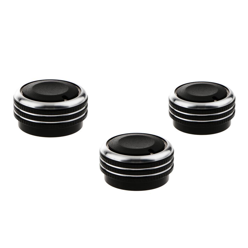 3X 3 Pieces Air conditioner Knob Control Switch    black