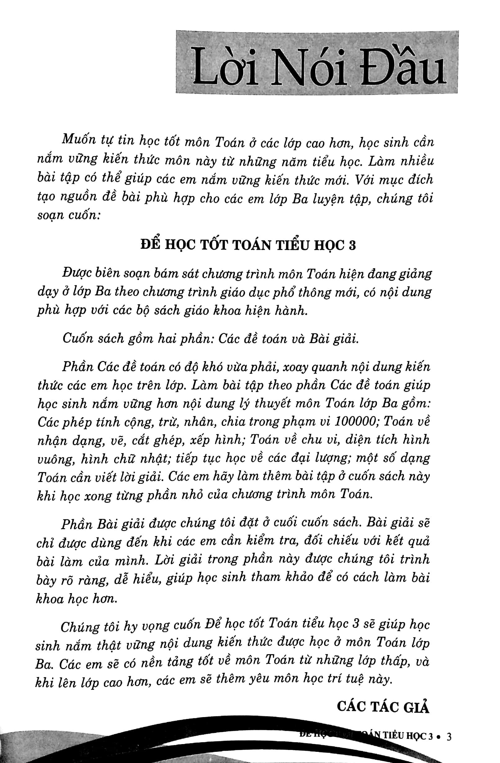 Để Học Tốt Toán 3