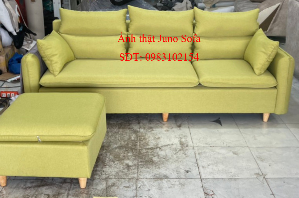 Ghế sofa phòng khách juno Sofa Băng 2m1 kèm theo đôn