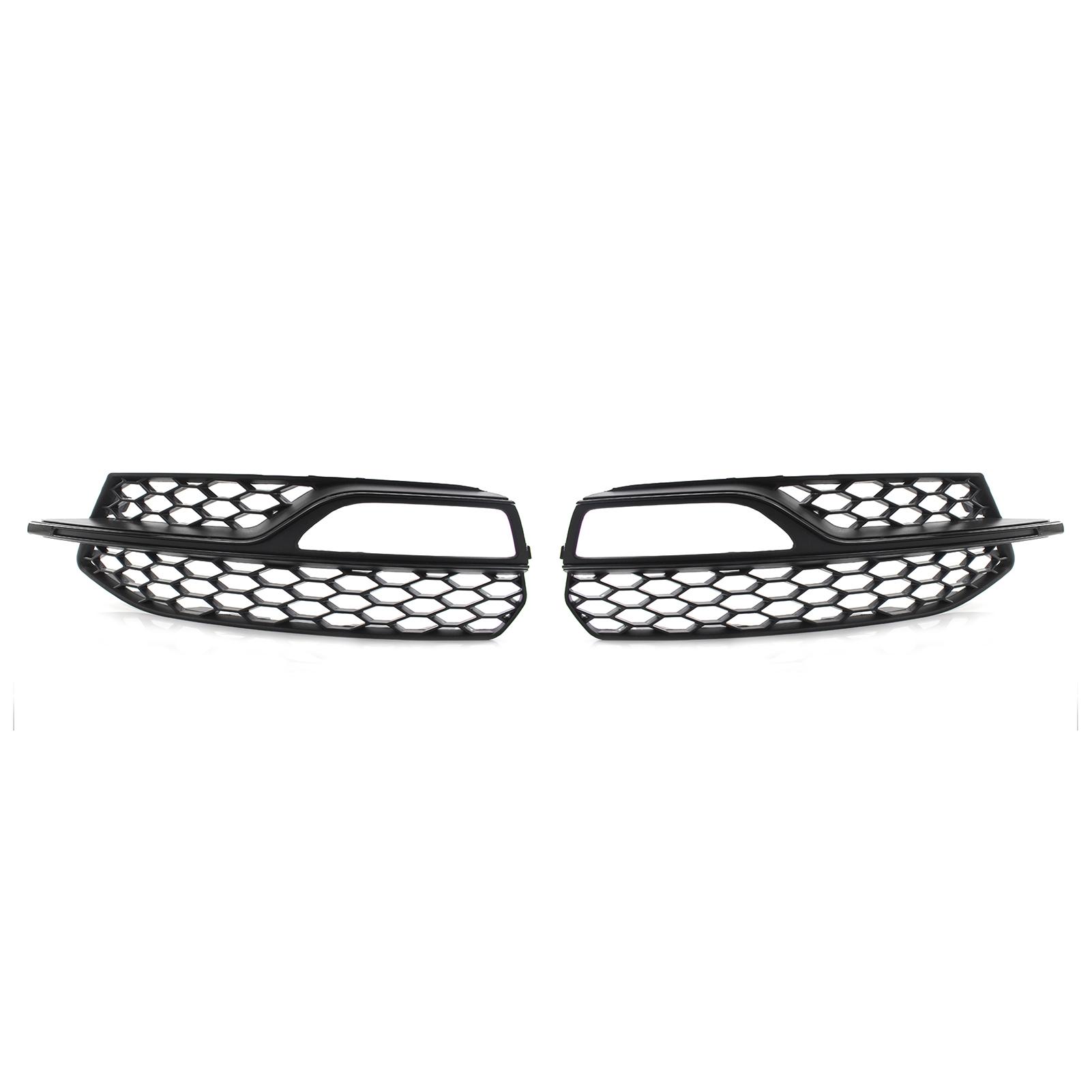 One Pair Replacement For Audi A3 S-Line S3 14-16 Bumper Honeycomb Fog Light Black Grille