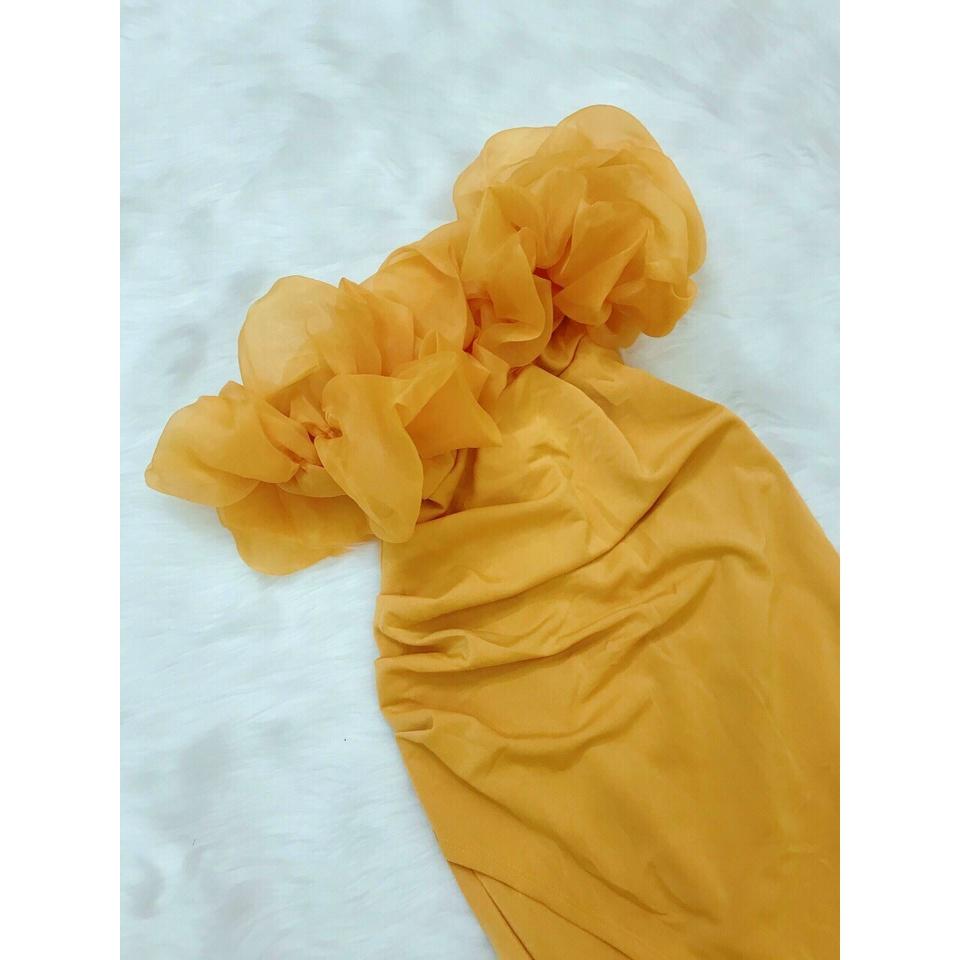 Đầm body dự tiệc lệch vai bèo ngực xếp ly sang chảnh
