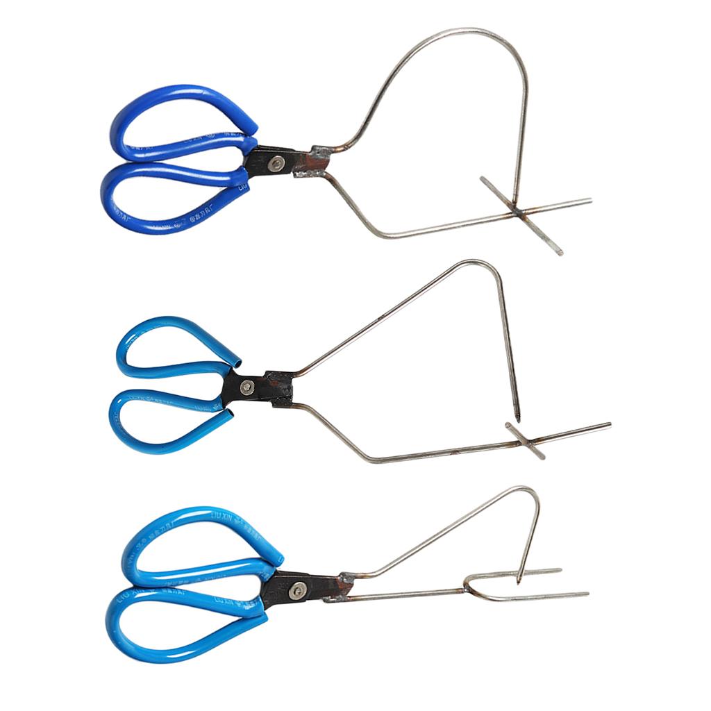 3pcs Pottery Glazing Pliers Sculpture Porcelain Vises with Rubber Handle