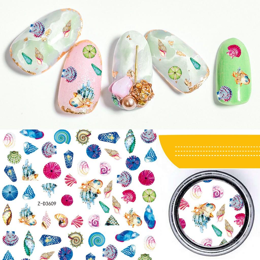 Sticker nails ốc biển - hình dán móng 3D 3609