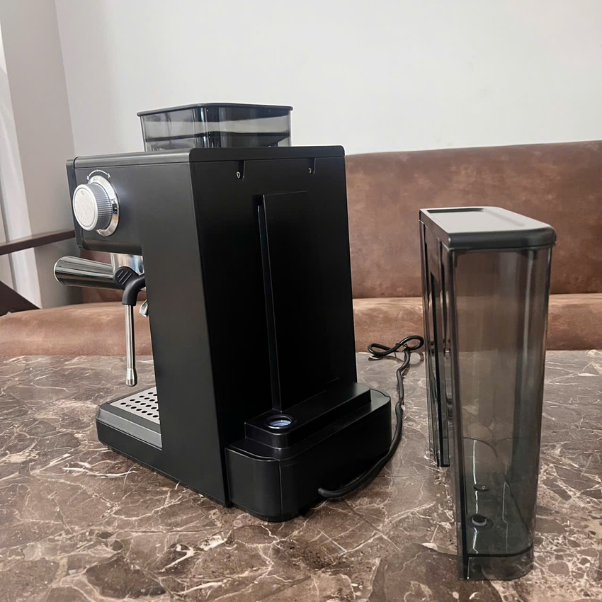 Máy pha và xay cà phê bán tự động 3 trong 1 Espresso, Cappuccino, Latte thương hiệu Mỹ cao cấp HiBREW H20 - Công suất 1500W 20bar - Hàng chính hãng