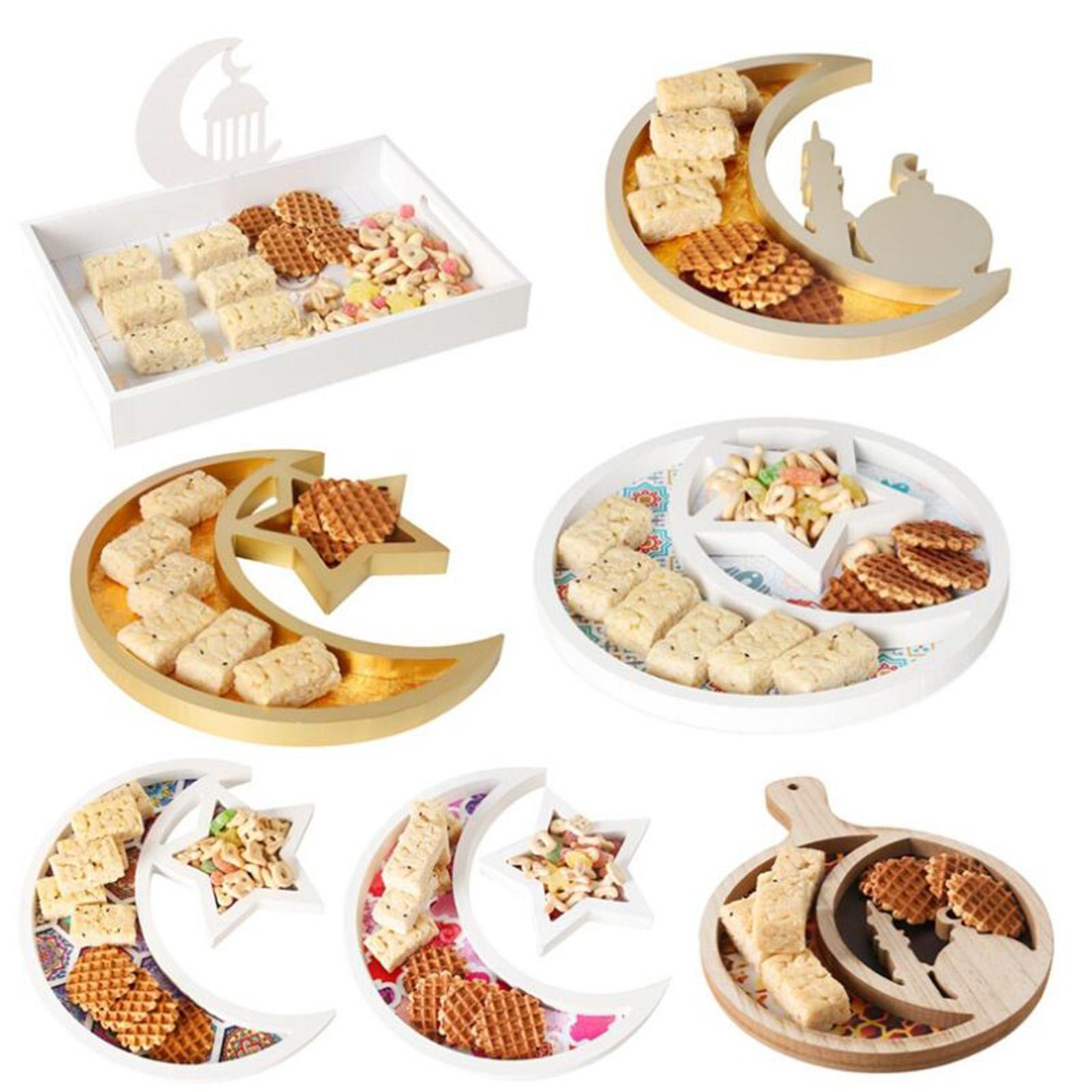 Eid Moon Star Dinner Plate Tray Table Decorations for Style A