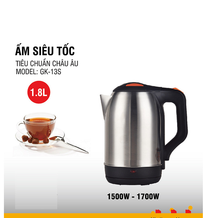 Ấm đun nước siêu tốc 1.8l