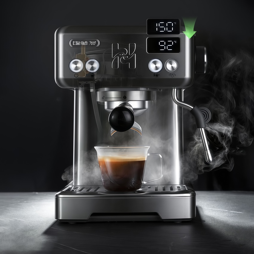 Máy pha cà phê chuyên nghiệp Espresso, Cappuccino, Latte. Thương hiệu Mỹ cao cấp HiBREW - H10. Hàng chính hãng