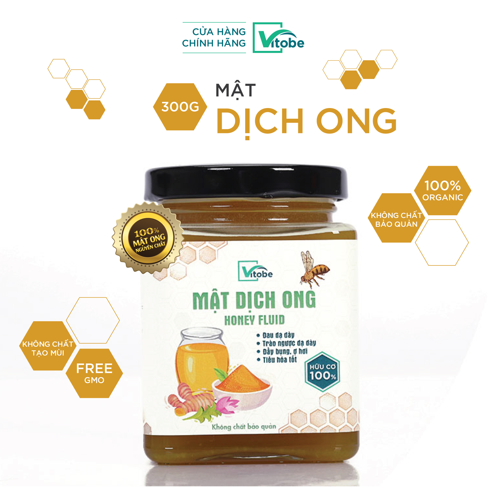Mật Ong Tỏi & Mật Dịch Ong - Mật Ong Trị Cảm Cúm, Giảm Ho - Mật Ong Trị Đau Thắt Dạ Dày