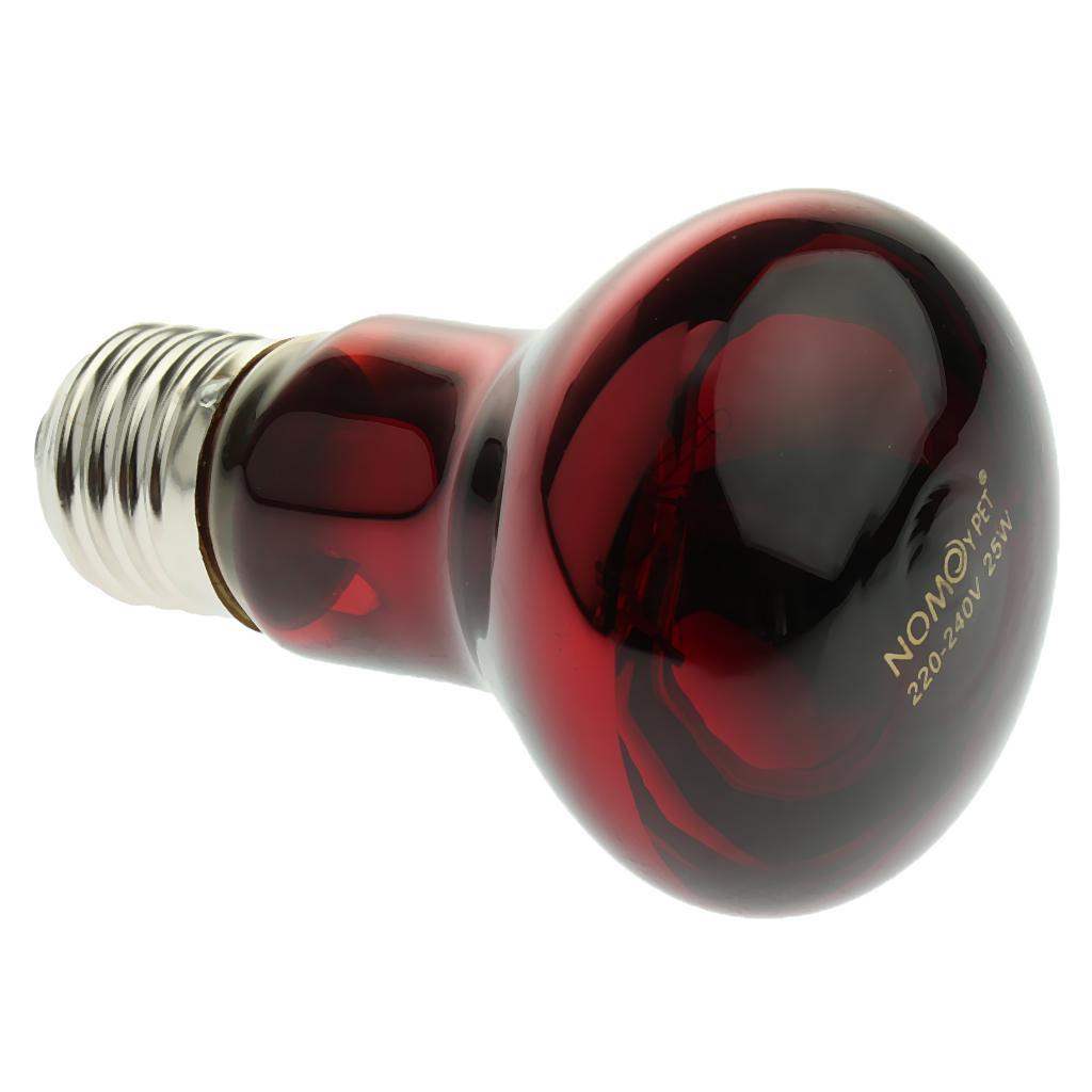 Heating Infrared Lamp Emitter Lamp Bulb E27 Red 25W