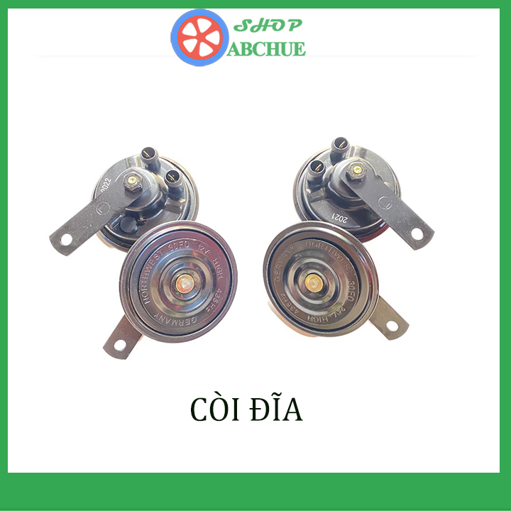 Bộ 2 Còi đĩa NORTHWEST dành cho ô tô 12V- 24V kêu to