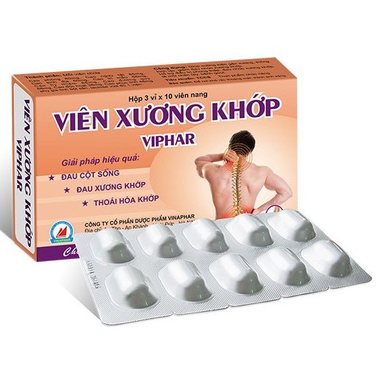 VIÊN XƯƠNG KHỚP Vinaphar- Hộp 30 Viên - Giảm Các Triệu Chứng Đau Nhức Xương Khớp, Tê Mỏi Chân Tay