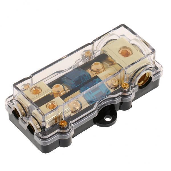 2X Car 60A Audio Fuse Holder Power Distribution Block Fusebox Universal