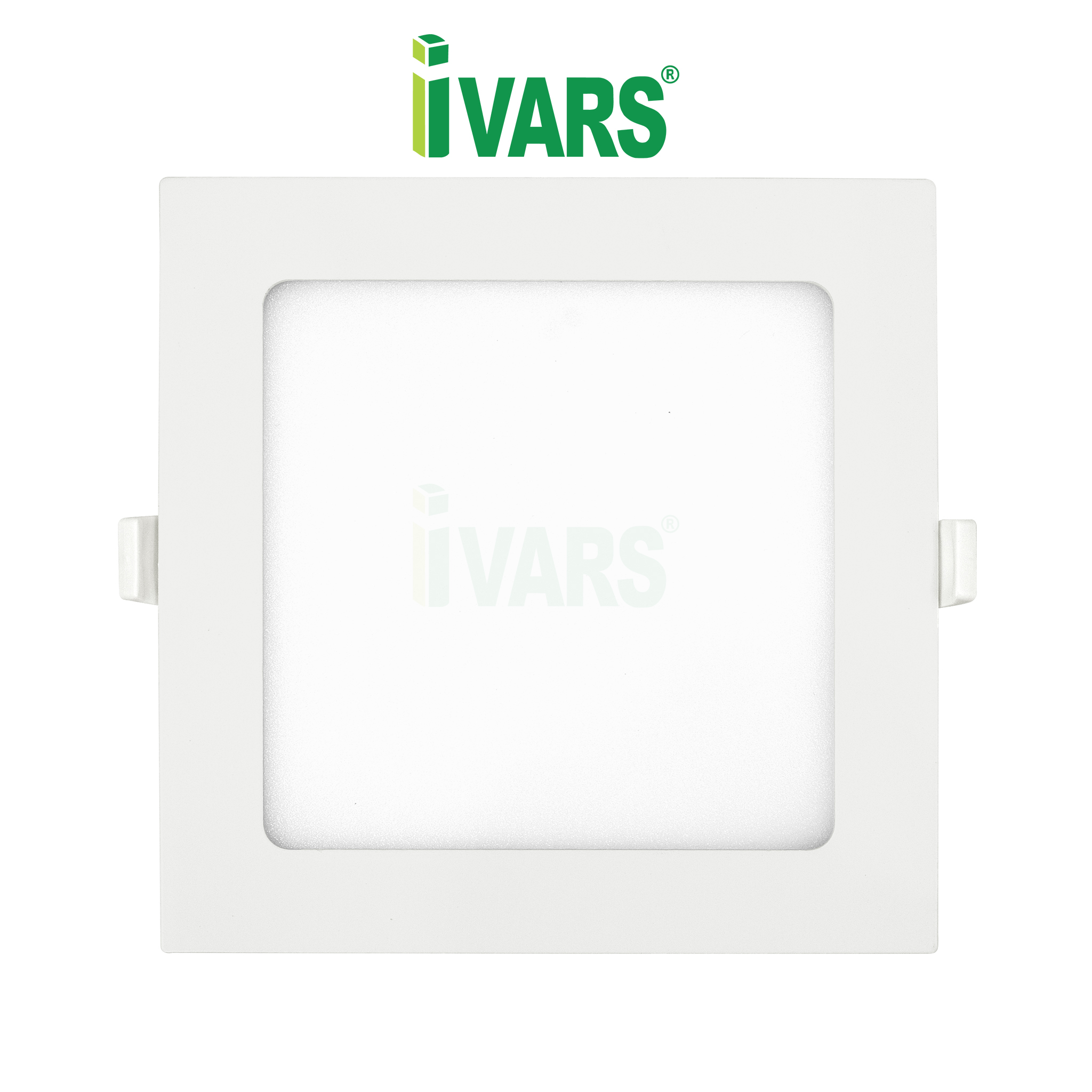 Đèn LED Âm Trần Vuông Siêu Mỏng Nhẹ Đơn Sắc Thương Hiệu IVARS - Công Suất 9W/12W/18W - Hàng chính hãng
