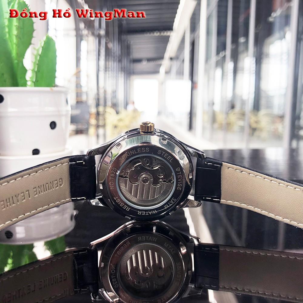 Đồng hồ nam Tevise T820S chính hãng Automatic, full box và thẻ bảo hành 3 năm, chống xước chống nước, dây da