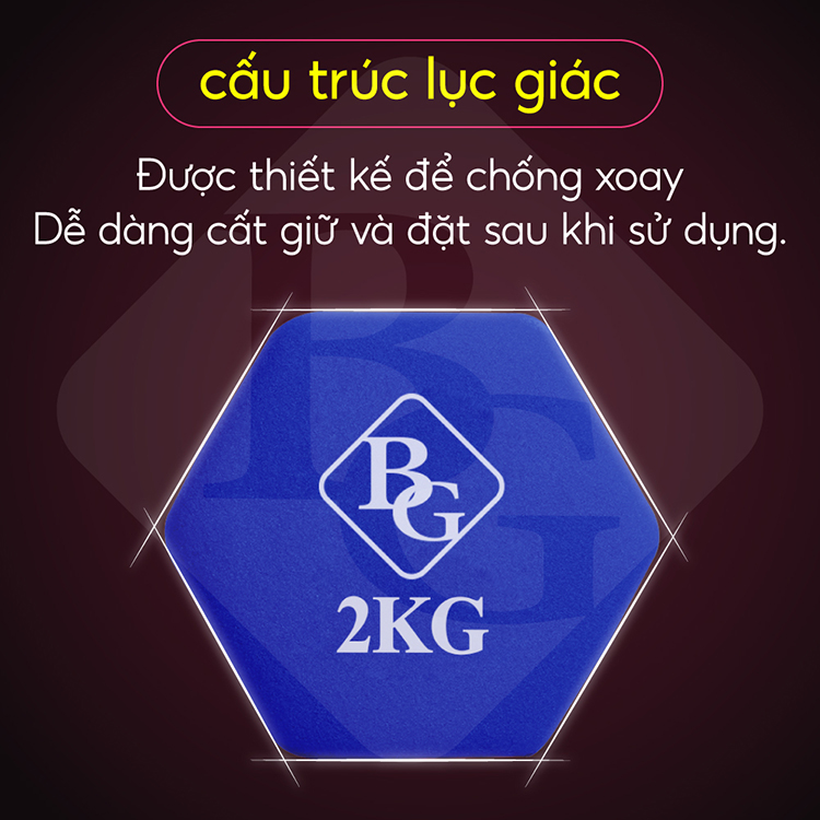 Bộ 2 tạ tay cao cấp Tập Gym BG 4kg