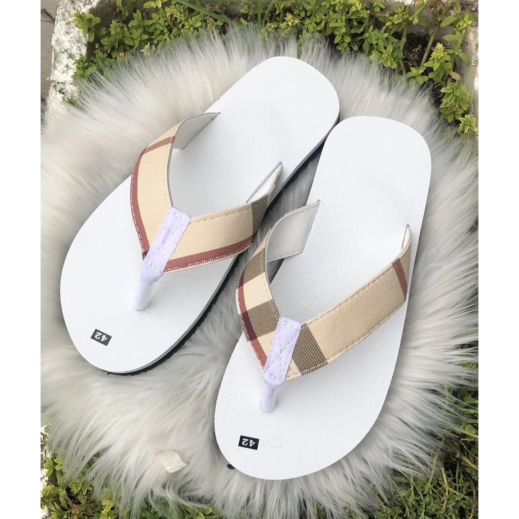 dép kẹp sandal đồng nai ( đế trắng quai sọc vàng ) size từ 34 nữ đến 45 nam