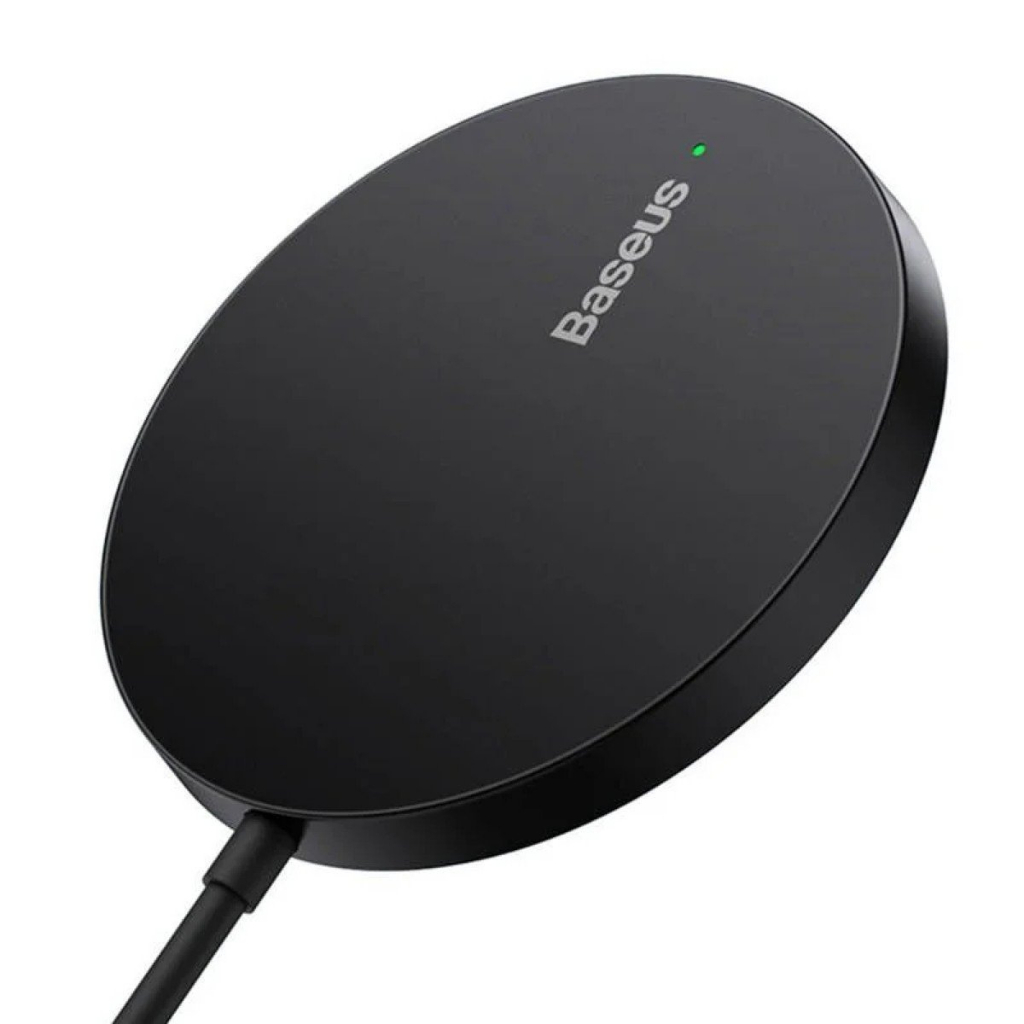 Đế Sạc Nhanh 15W Không Dây Baseus Simple Mini3 Magnetic Wireless Charger Cho 12 13 14 - Hàng Chính Hãng