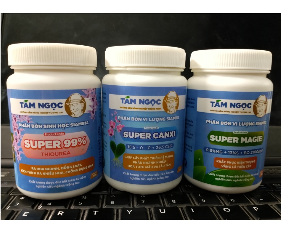 Combo 3 Lọ Phân bón sinh học SIAMB14 Tám Ngọc, Phát triển rễ mạnh, khắc phục hiện tượng vàng lá, ra hoa nhanh, đồng loạt, kích thích ra nhiều hoa...